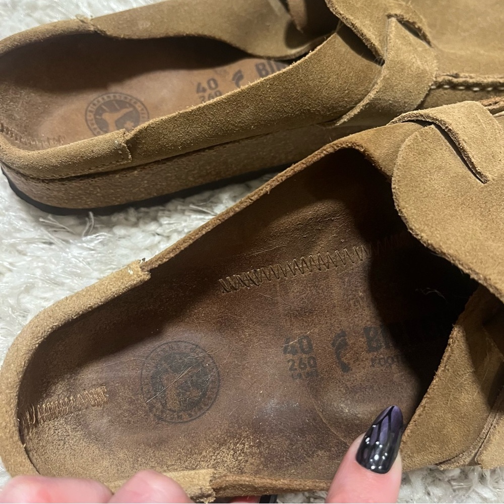 Birkenstock Buckley Brown Suede Slip-On Loafers Women’s 9 Men’s 7 40 260 - Picture 7 of 12